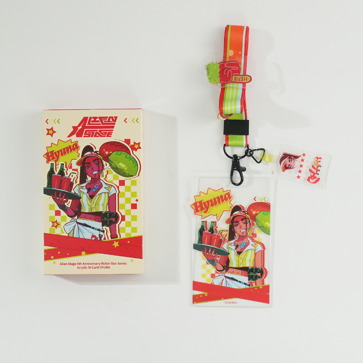ALIEN STAGE 4th Anniversary Roller Star Hyuna Acrylic ID Badge Lanyard product image 1