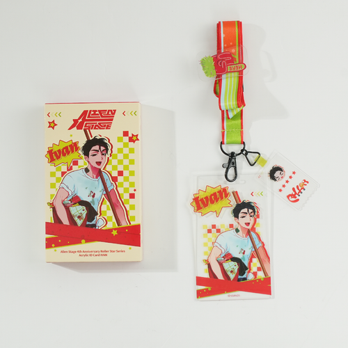 ALIEN STAGE 4th Anniversary Roller Star Ivan Acrylic ID Badge Lanyard product image 1
