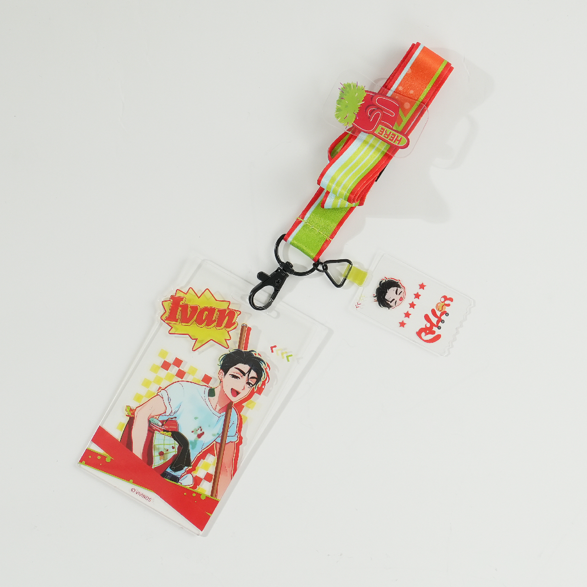 ALIEN STAGE 4th Anniversary Roller Star Ivan Acrylic ID Badge Lanyard product image 2