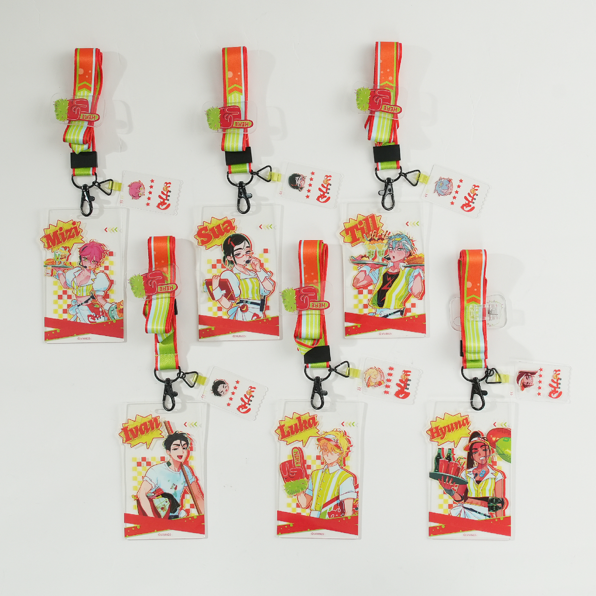 ALIEN STAGE 4th Anniversary Roller Star Ivan Acrylic ID Badge Lanyard product image 3