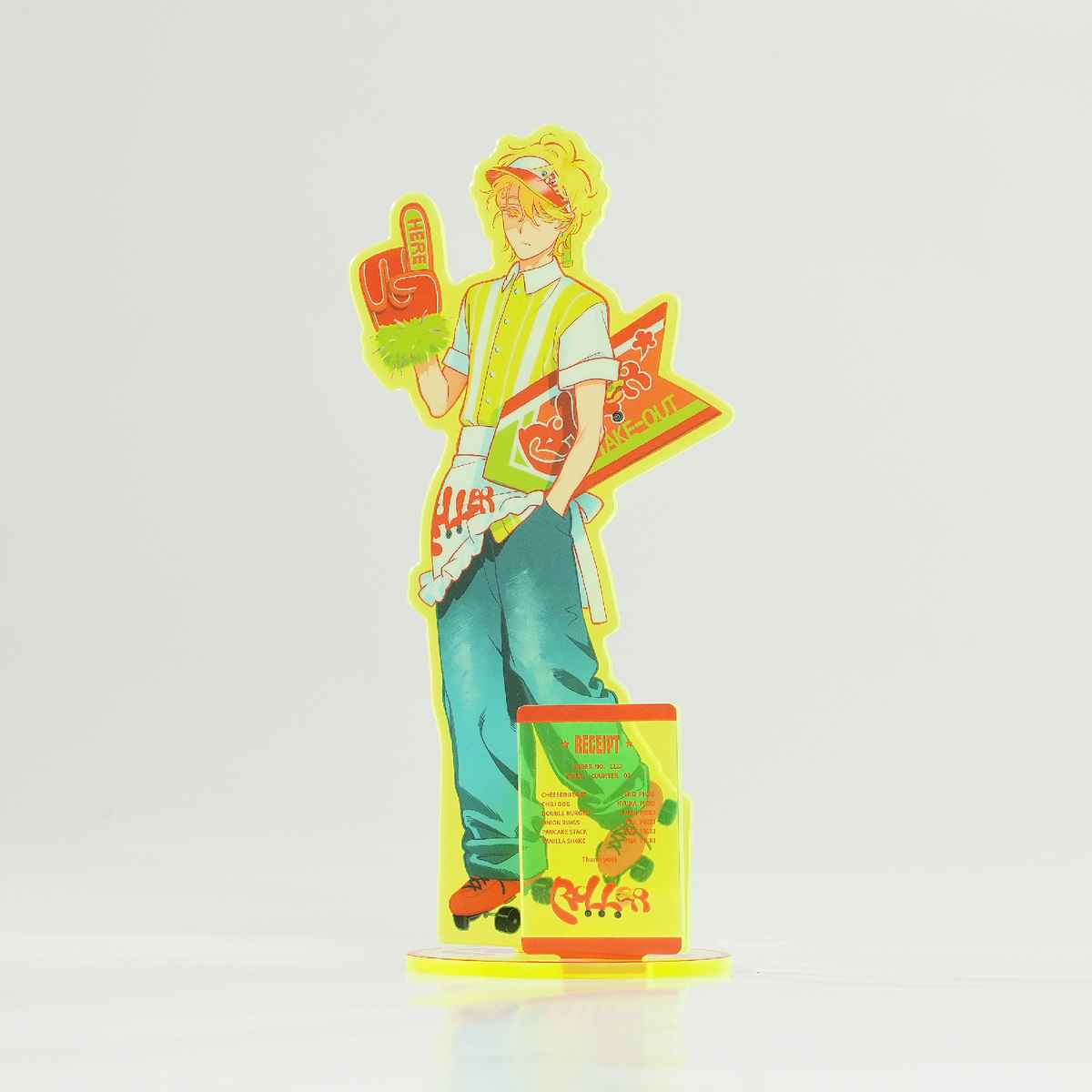 Luka LD acrylic stand front view