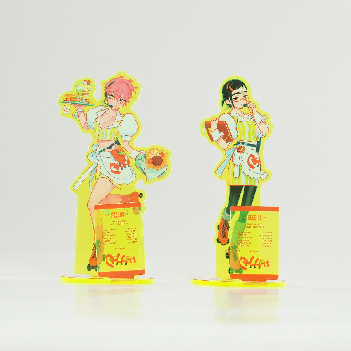 Sua and Mizi LD acrylic stand display