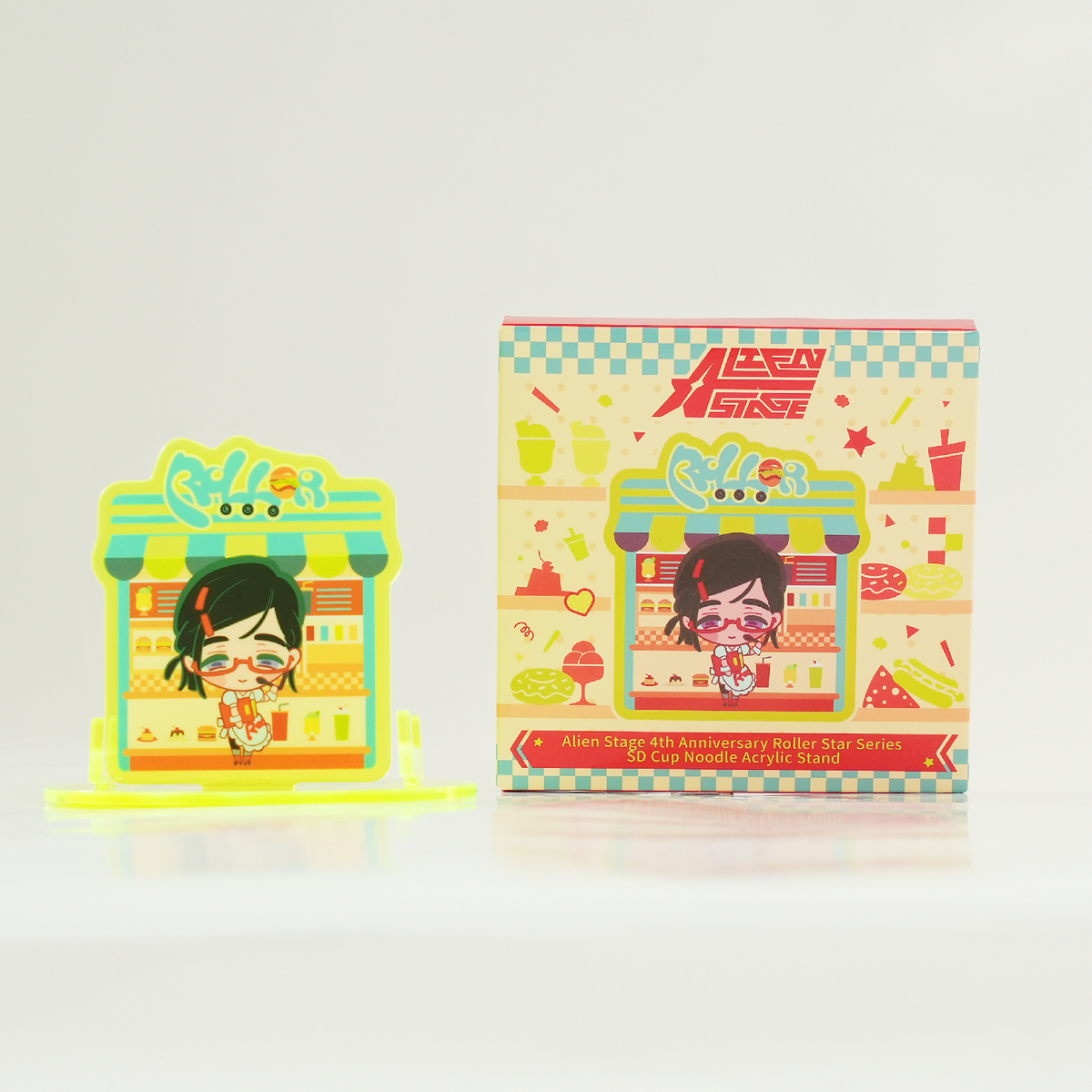 ALIEN STAGE 4th Anniversary Roller Star SD Cup Noodle Acrylic Stand Blind Box product image 2